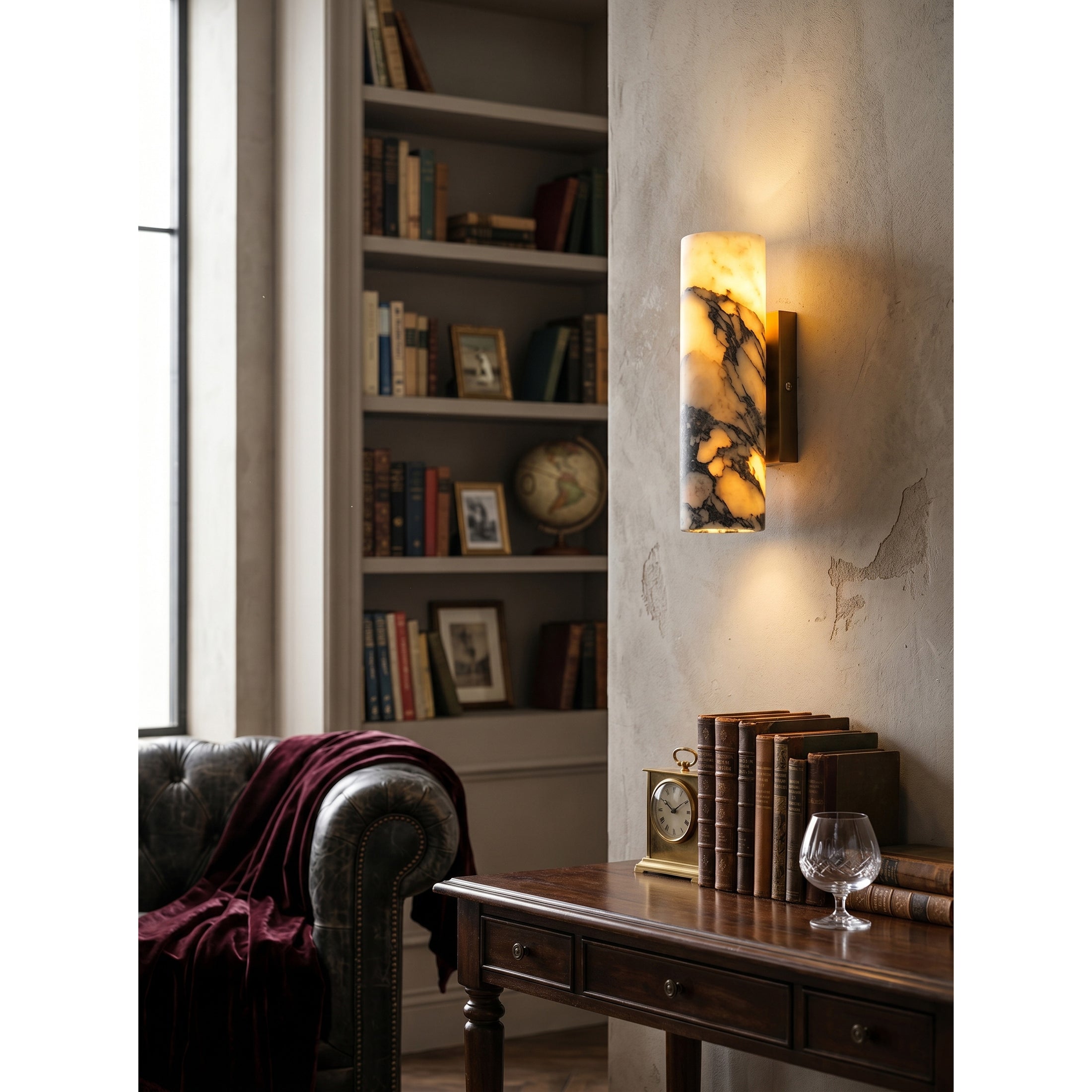 Tubular Marble Wall Lamp