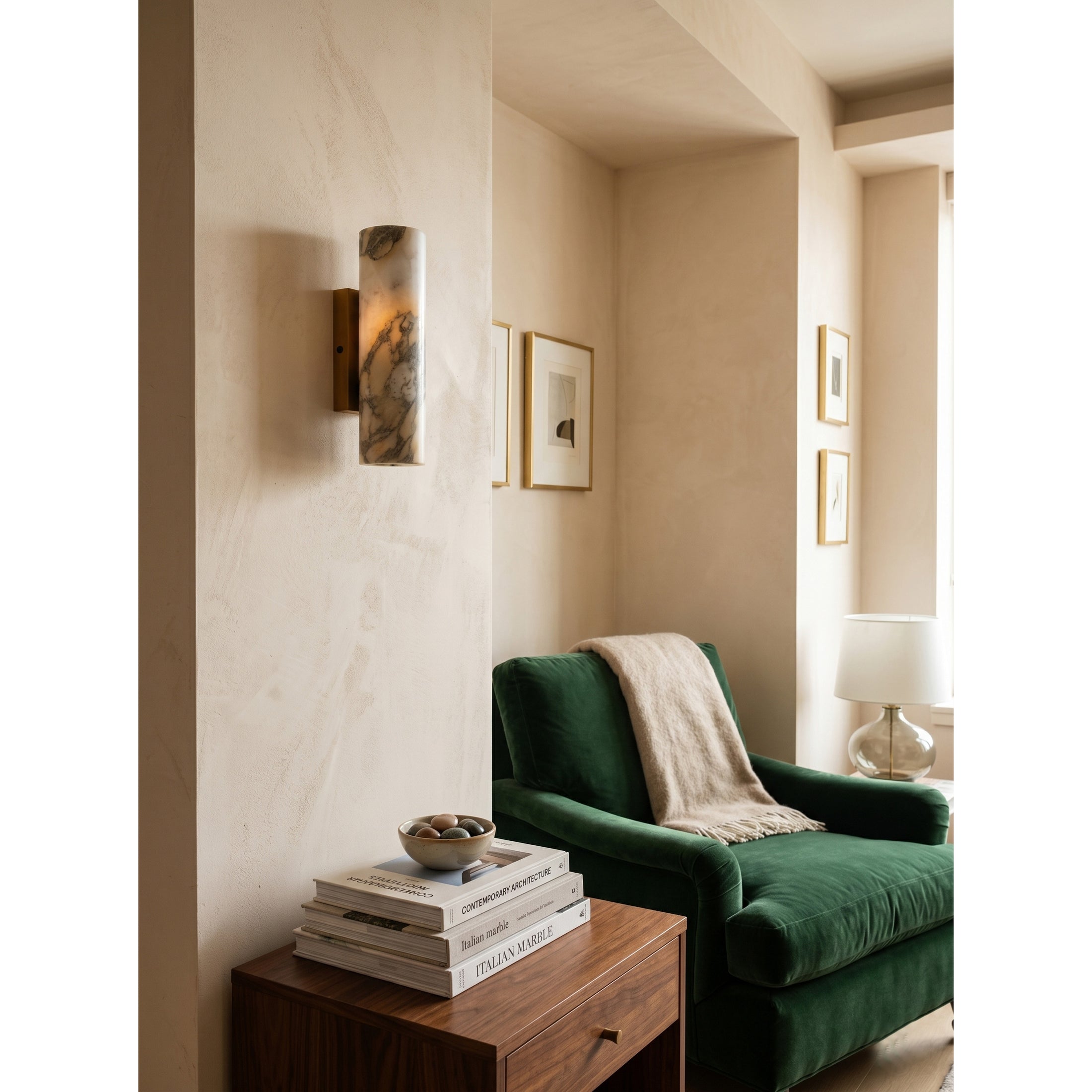 Tubular Marble Wall Lamp