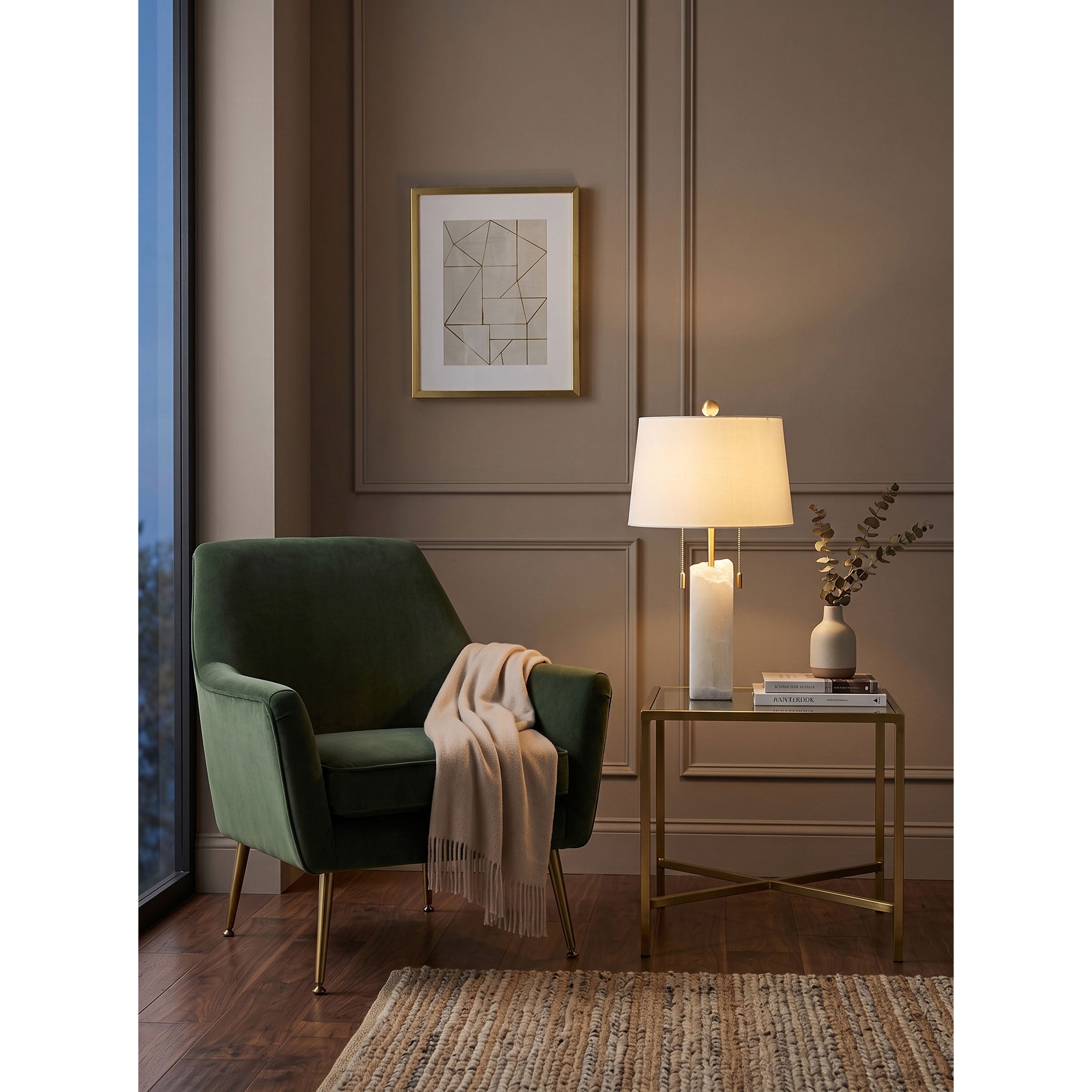 Raw Alabaster Table Lamp