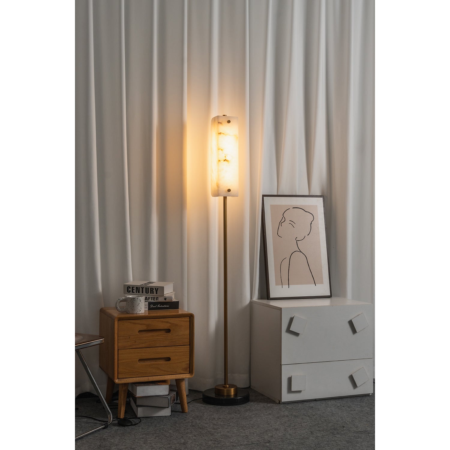 Years Alabaster Stehlampe