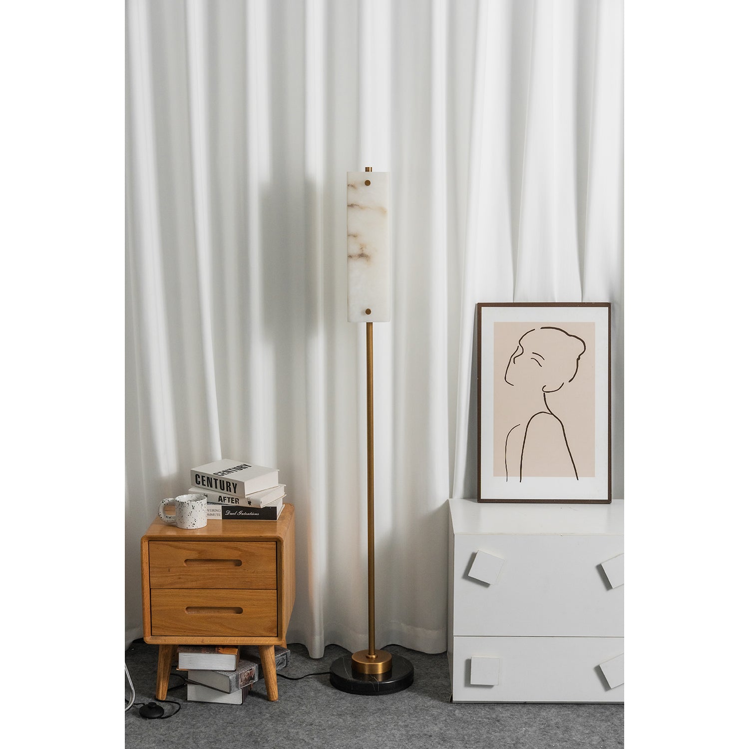 Years Alabaster Stehlampe