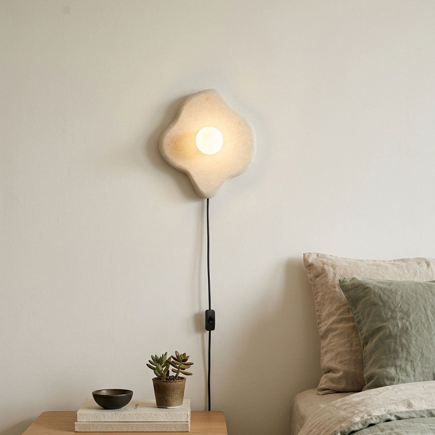 Abnormal Marble Plug-in Wall Sconce