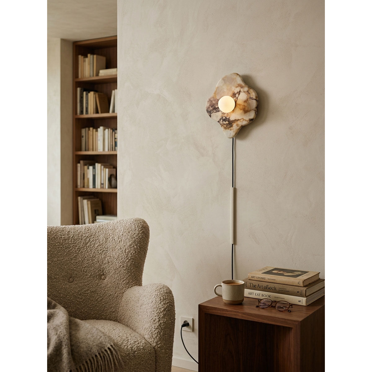 Abnormal Marble Plug-in Wall Sconce