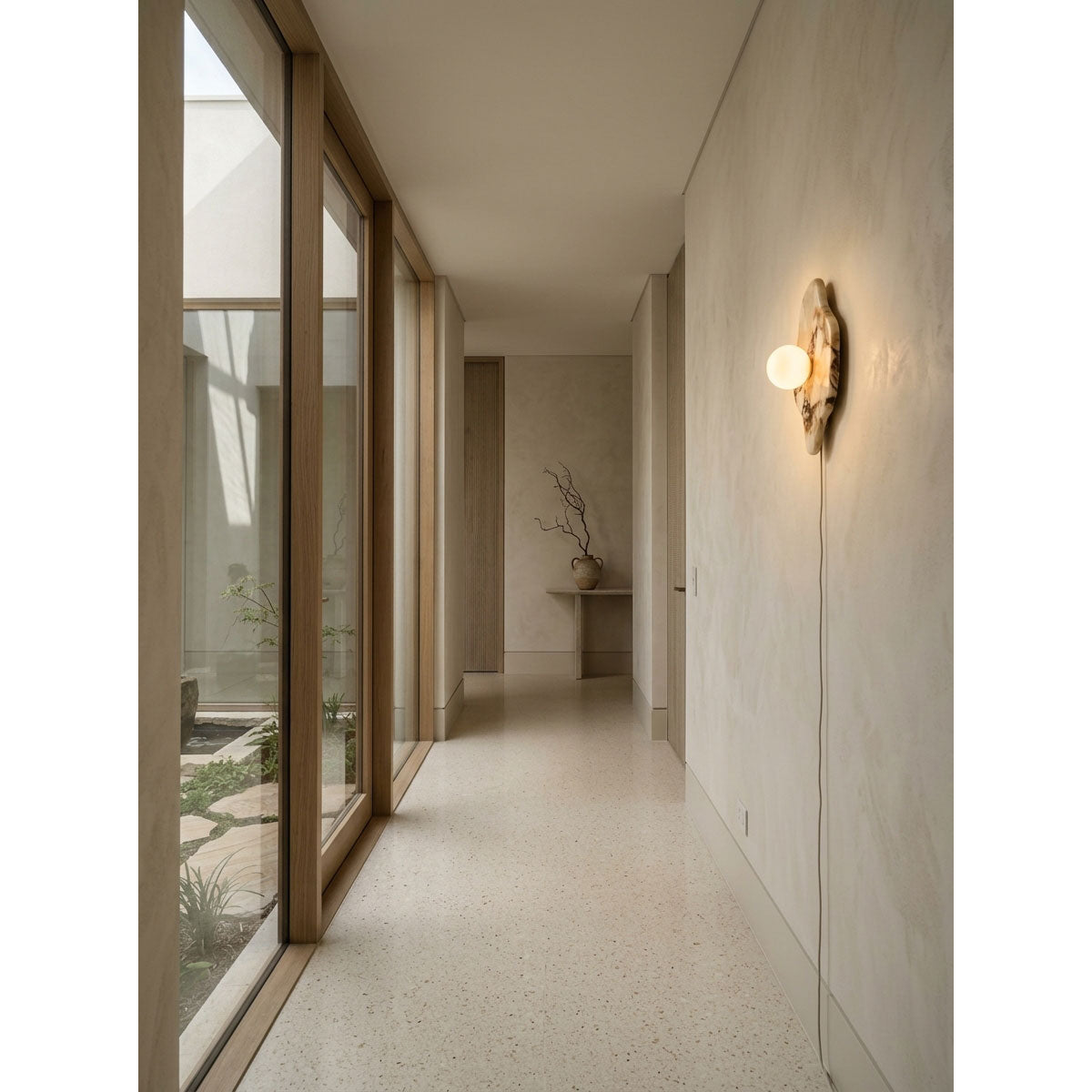 Abnormal Marble Plug-in Wall Sconce