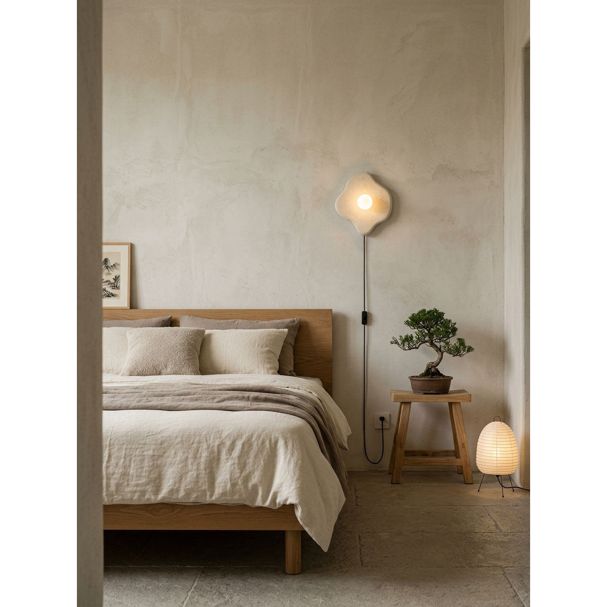 Abnormal Marble Plug-in Wall Sconce