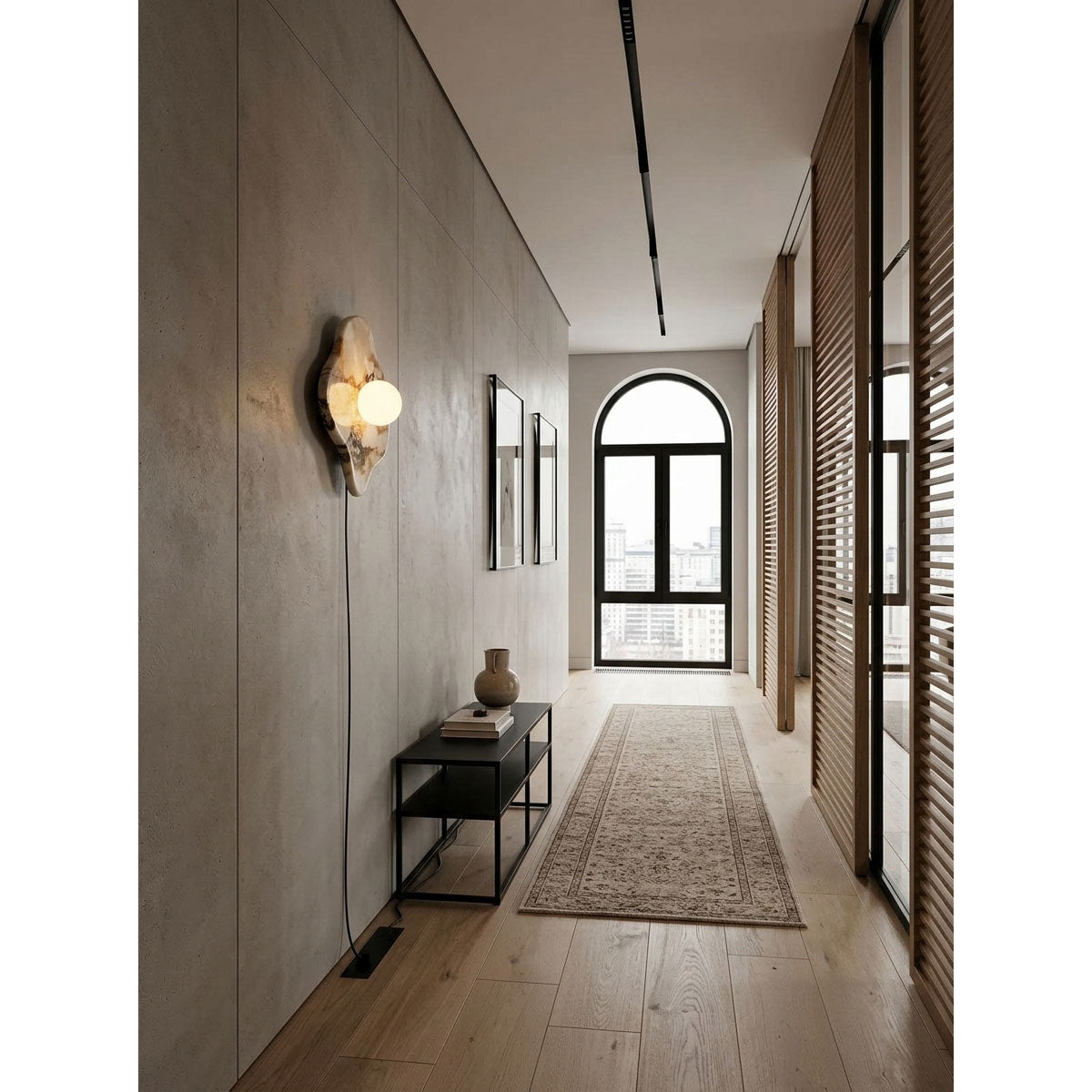 Abnormal Marble Plug-in Wall Sconce