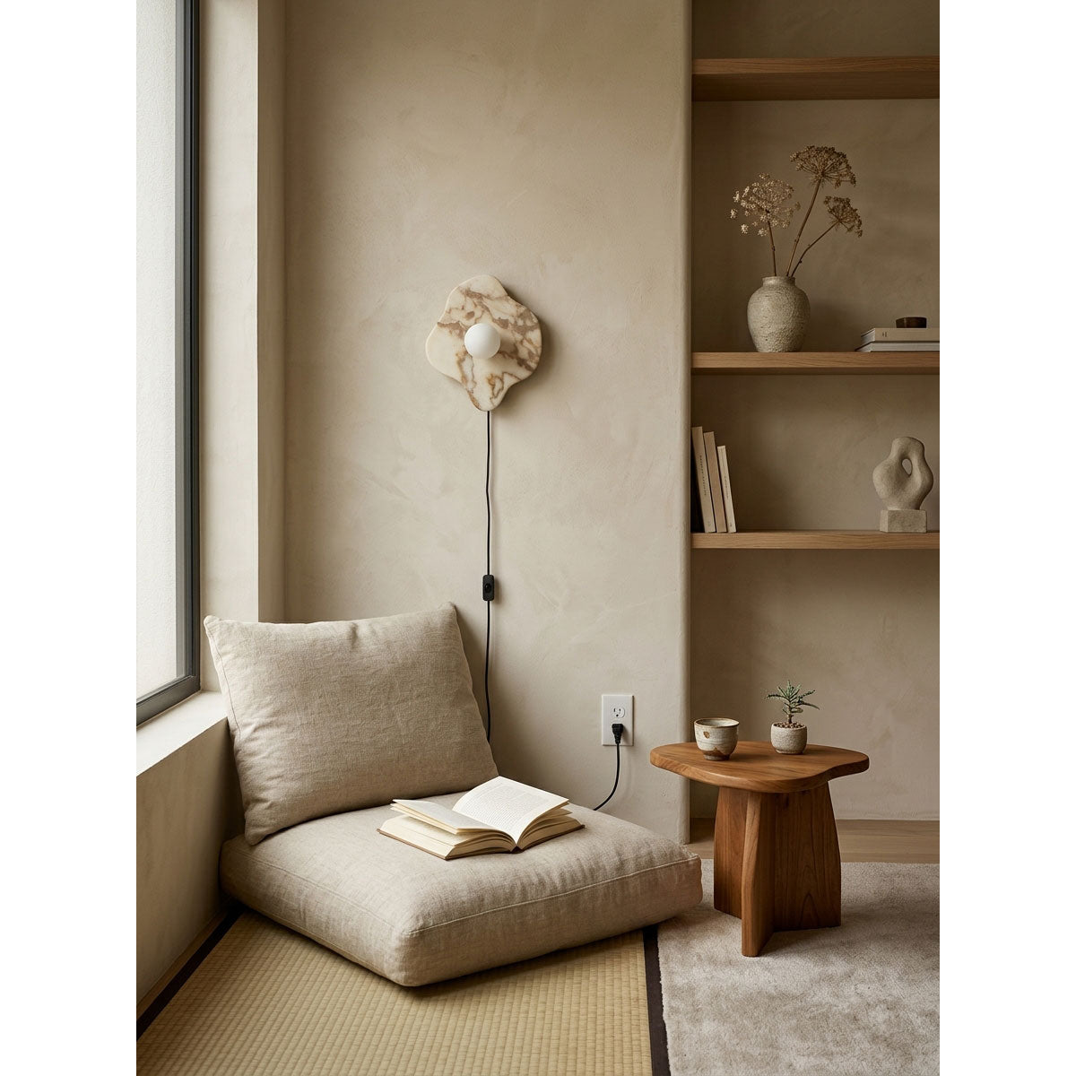 Abnormal Marble Plug-in Wall Sconce
