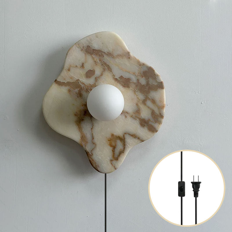Abnormal Marble Plug-in Wall Sconce