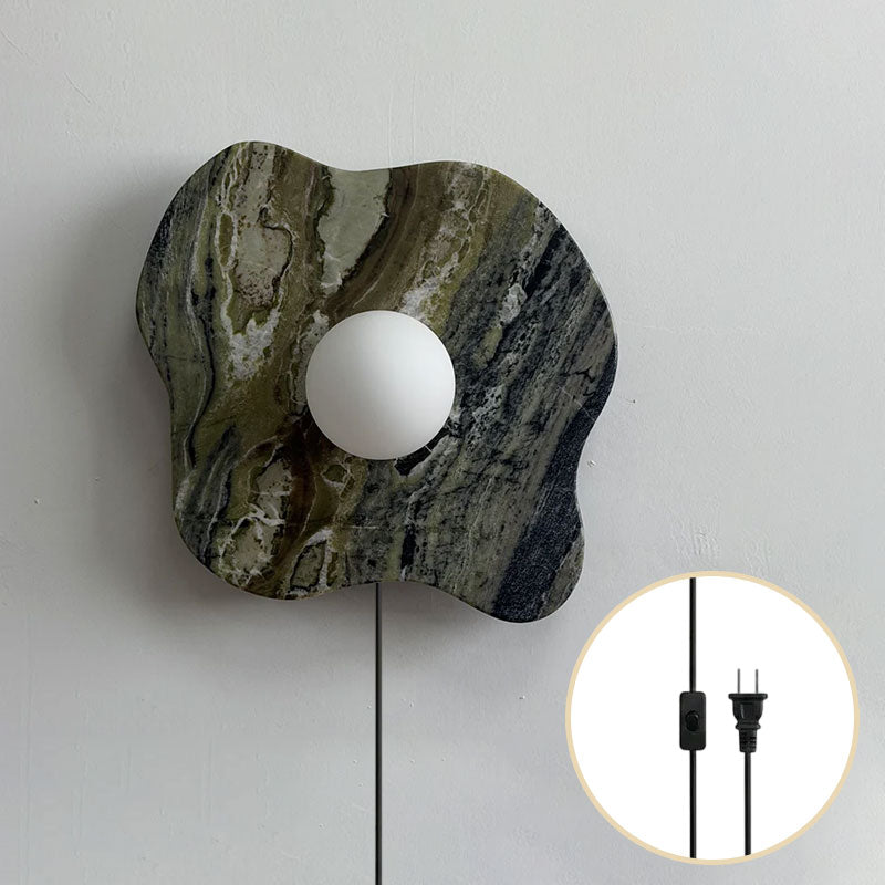 Abnormal Marble Plug-in Wall Sconce