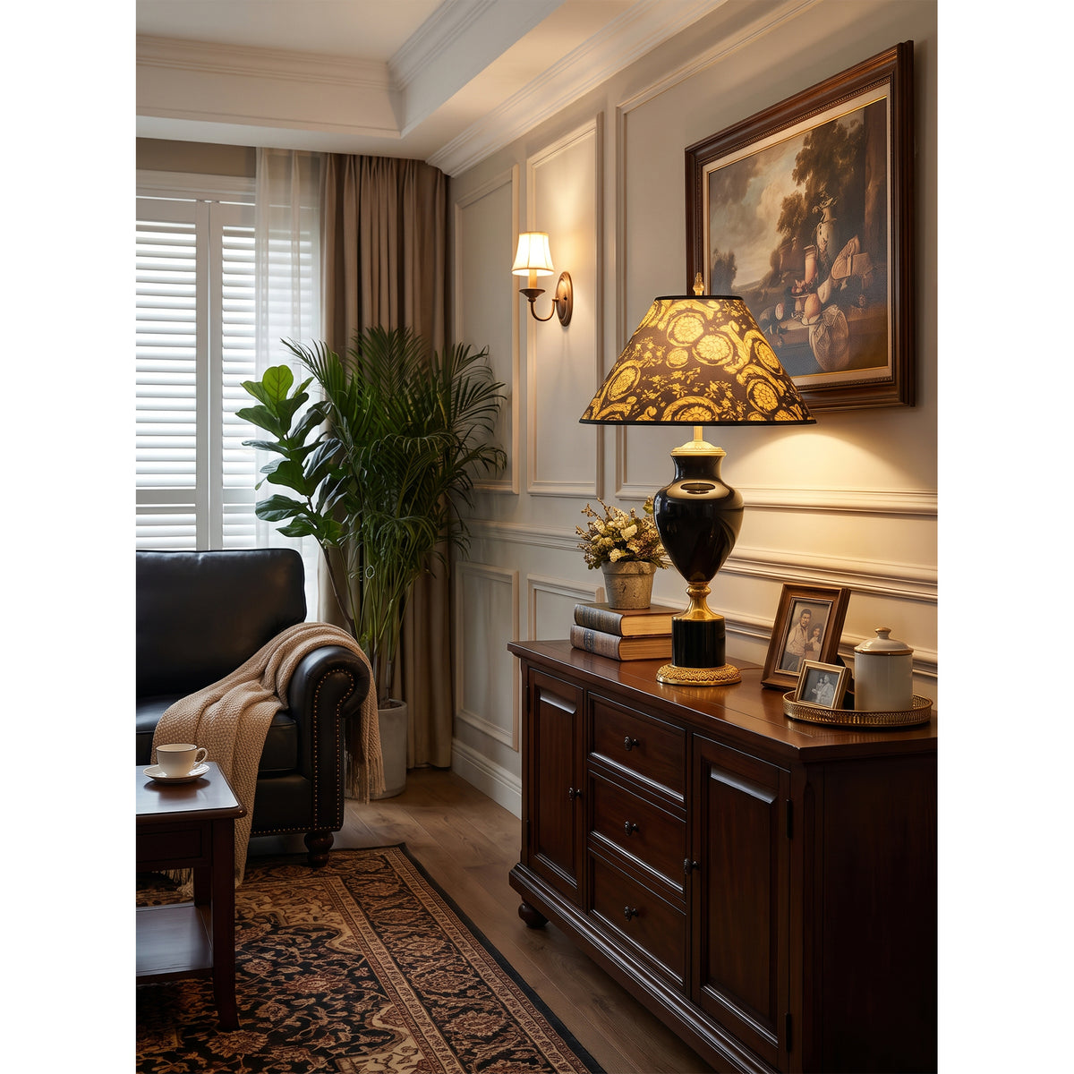Acanthia  Baroque Urn Table Lamp