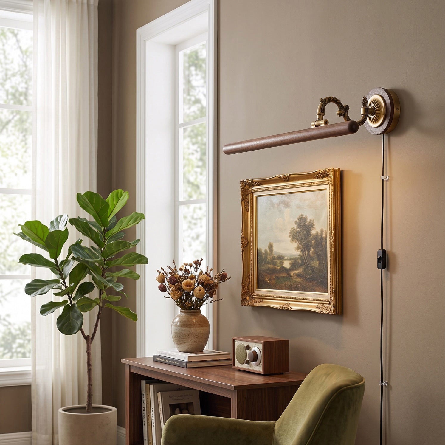 Adjustable Picture Plug-in Wall Sconce