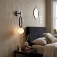 Charger l'image dans la visionneuse de la galerie, Alabaster Ball Wall Sconce
