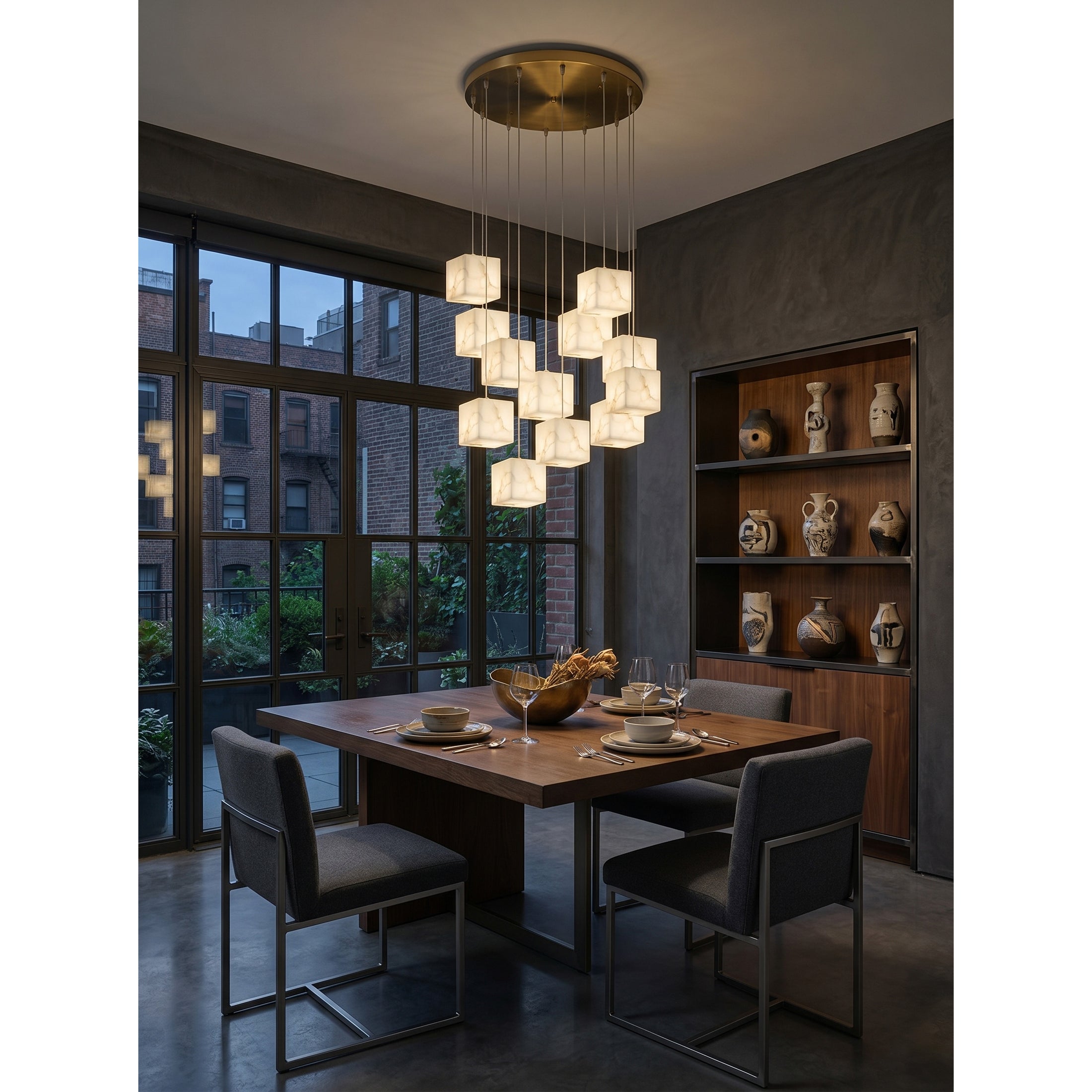 Alabaster Box Chandelier