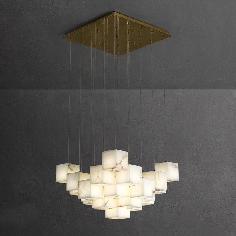 Alabaster Box Chandelier