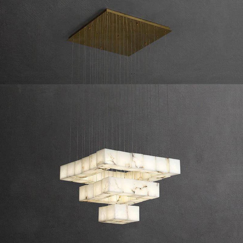 Alabaster Box Chandelier