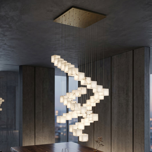 Alabaster Box Chandelier
