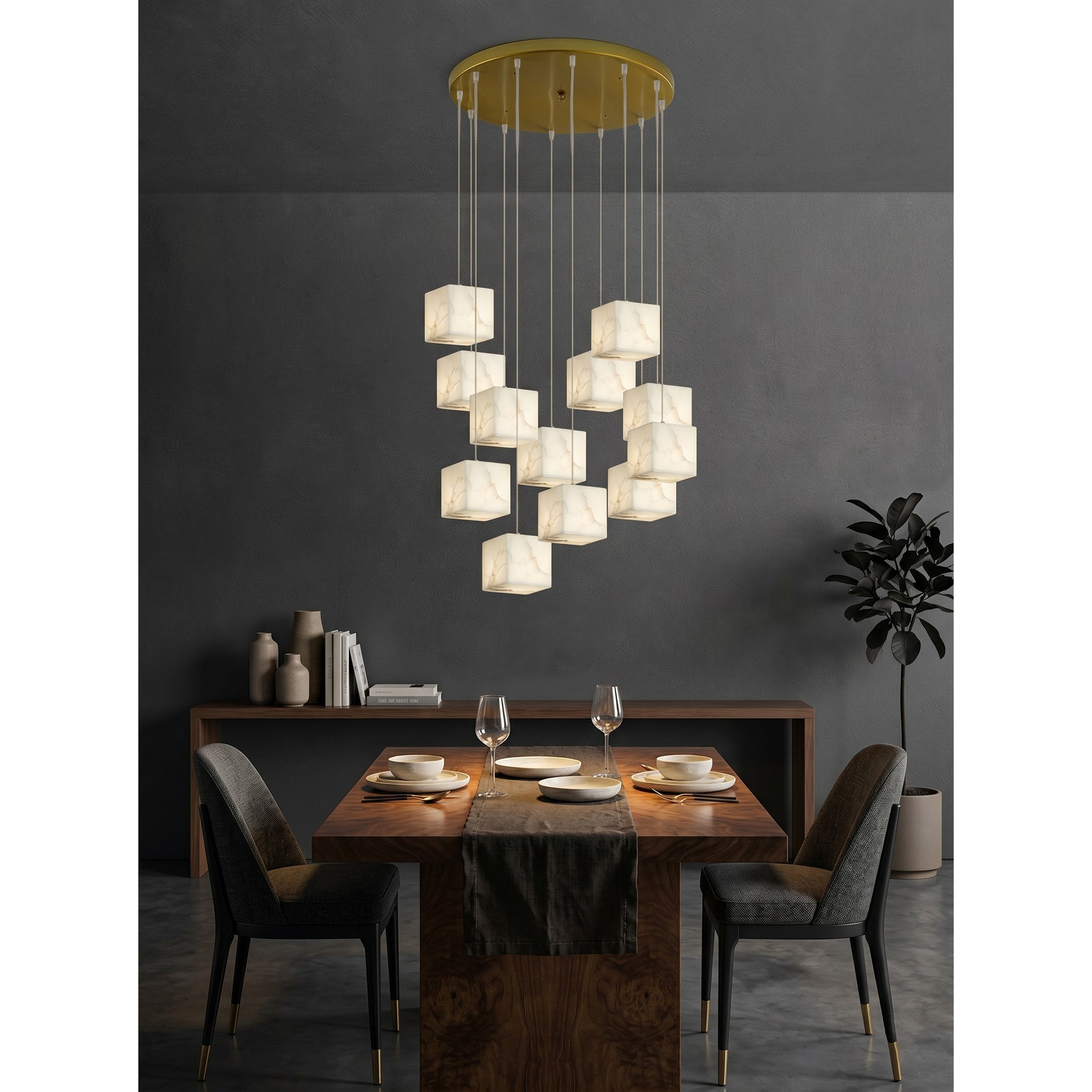 Alabaster Box Chandelier