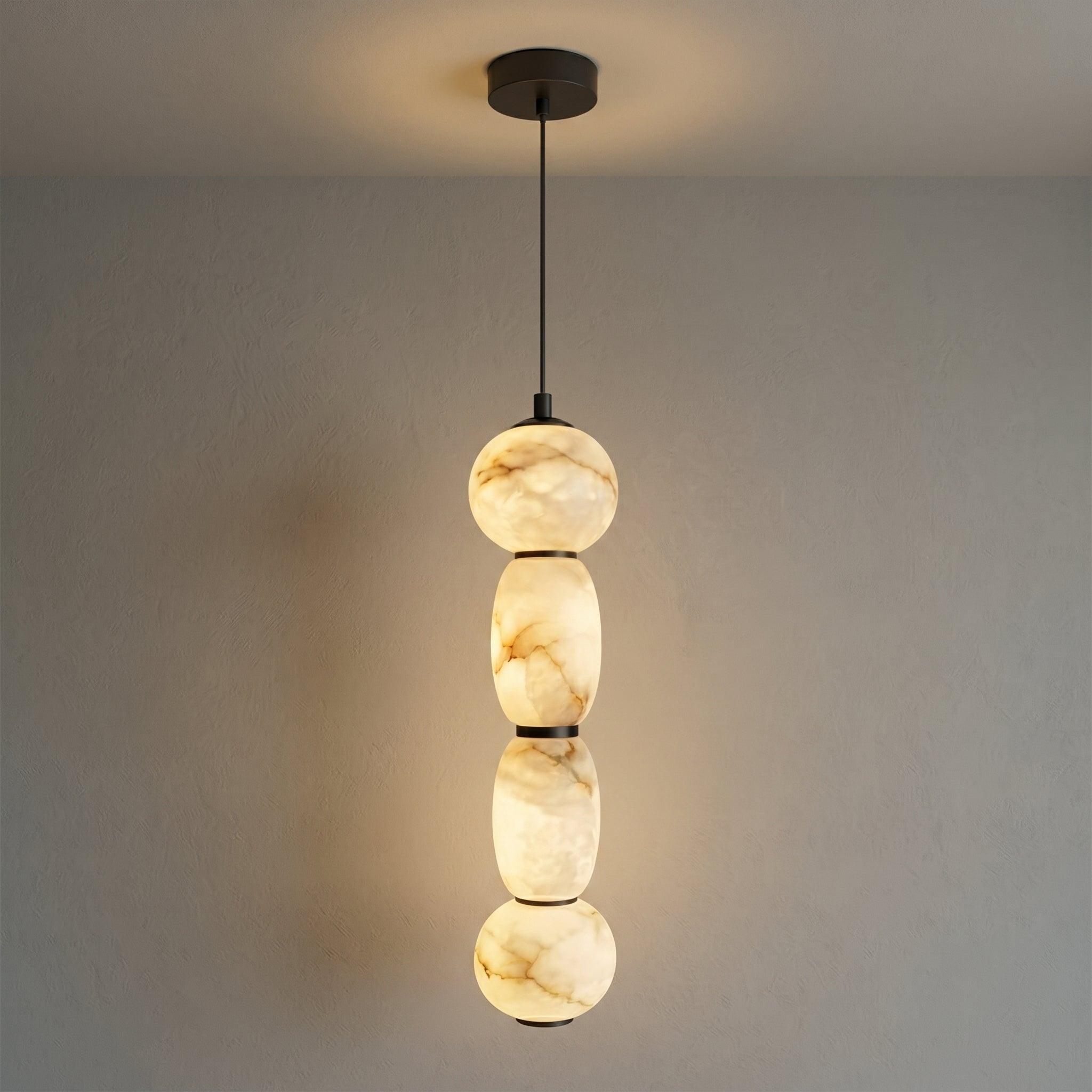 Alabaster Pendulous Pearl Pendant Lamp