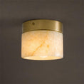 Charger l'image dans la visionneuse de la galerie, Alabaster Round  Semi-Flush Mount
