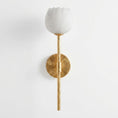 Load image into Gallery viewer, Alberto Lotus Alabaster Wall Sconce
