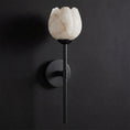 Load image into Gallery viewer, Alberto Lotus Alabaster Wall Sconce
