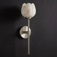 Load image into Gallery viewer, Alberto Lotus Alabaster Wall Sconce
