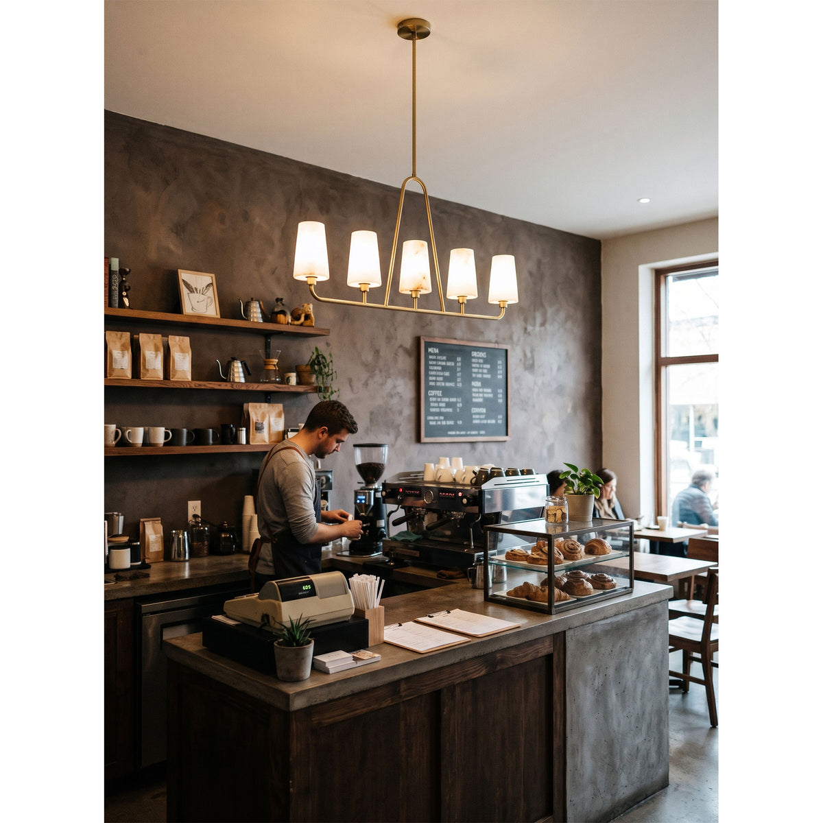Ansel Linear Alabaster Pendant Lamp