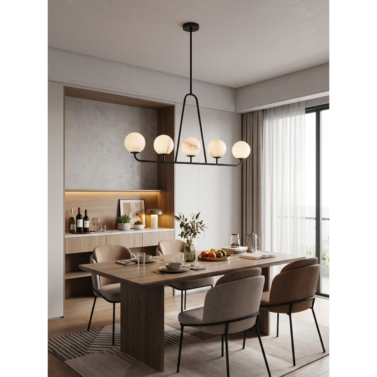 Ansel Linear Alabaster Pendant Lamp