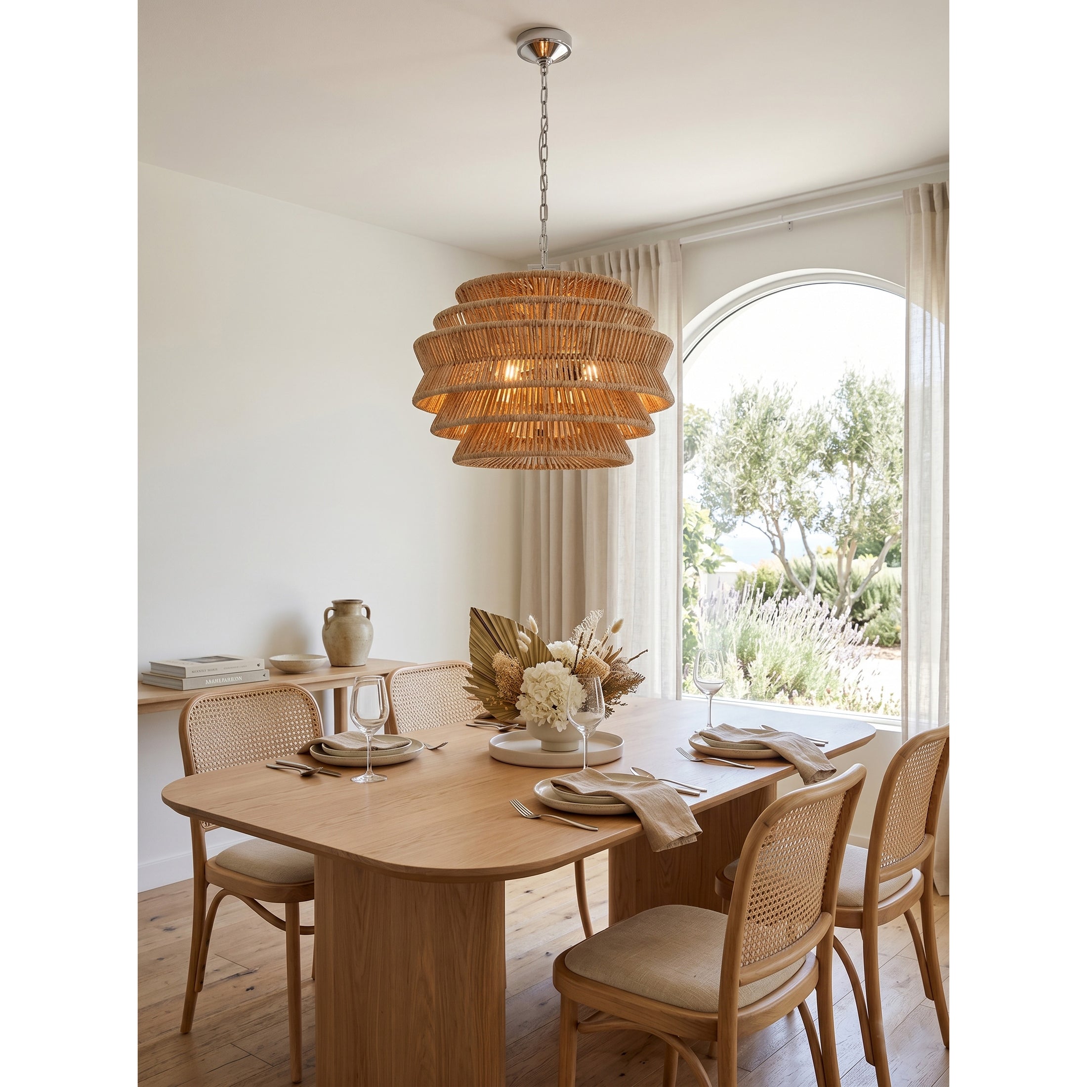 Antigua Rattan Drum Pendant Lamp