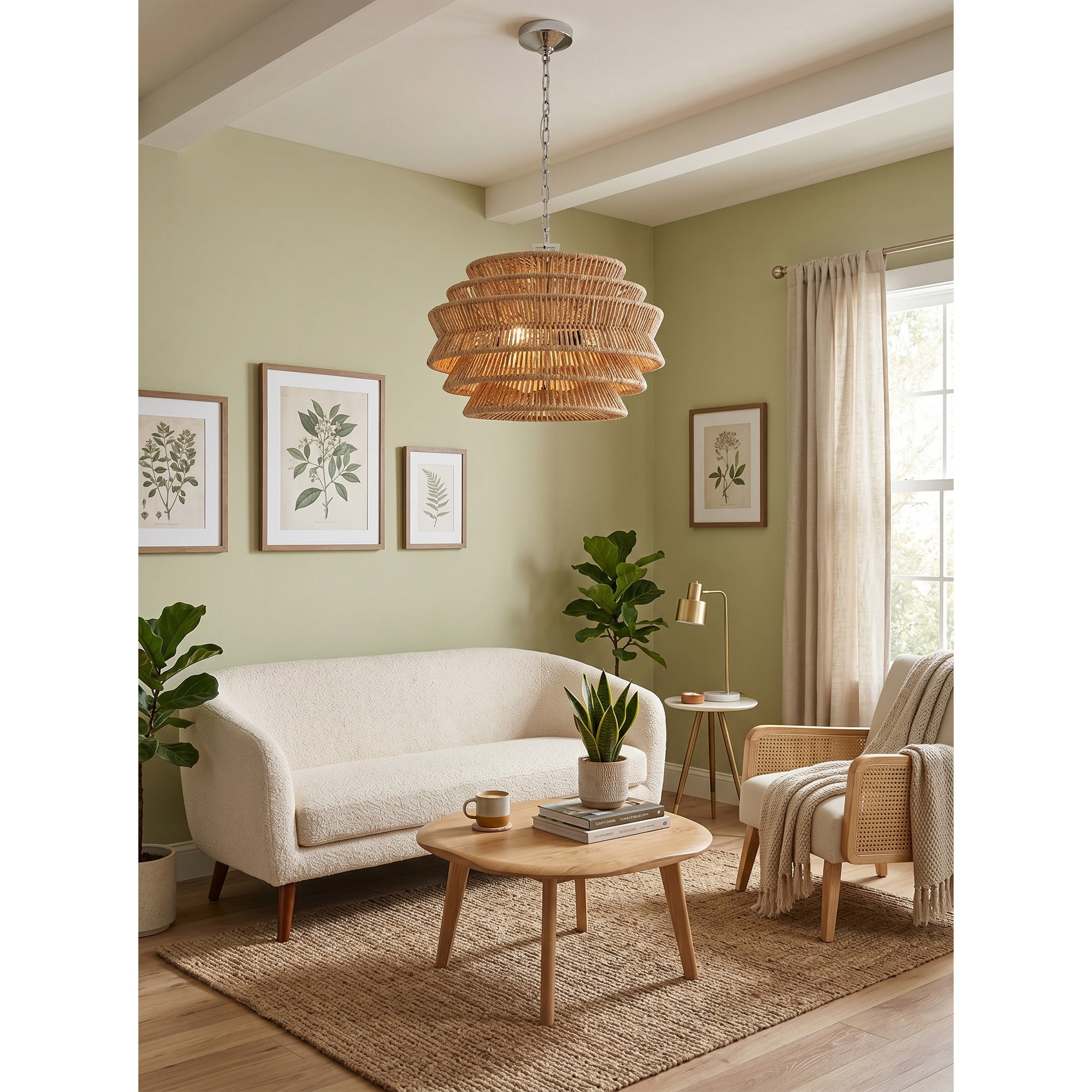 Antigua Rattan Drum Pendant Lamp