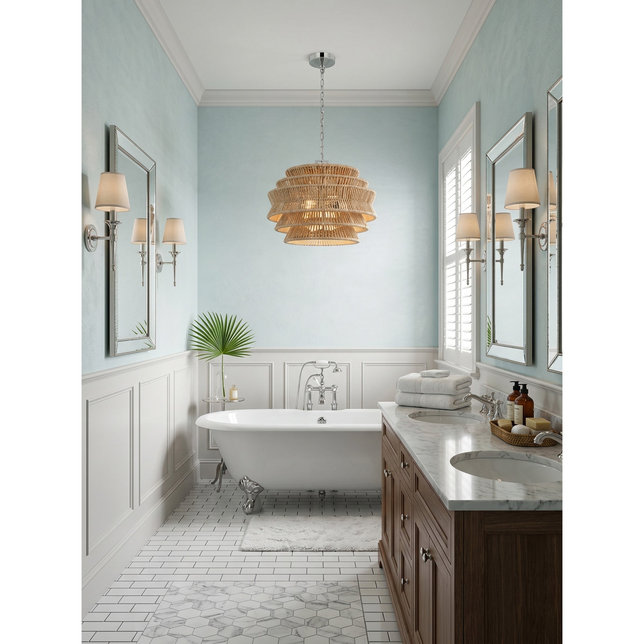 Antigua Rattan Drum Pendant Lamp