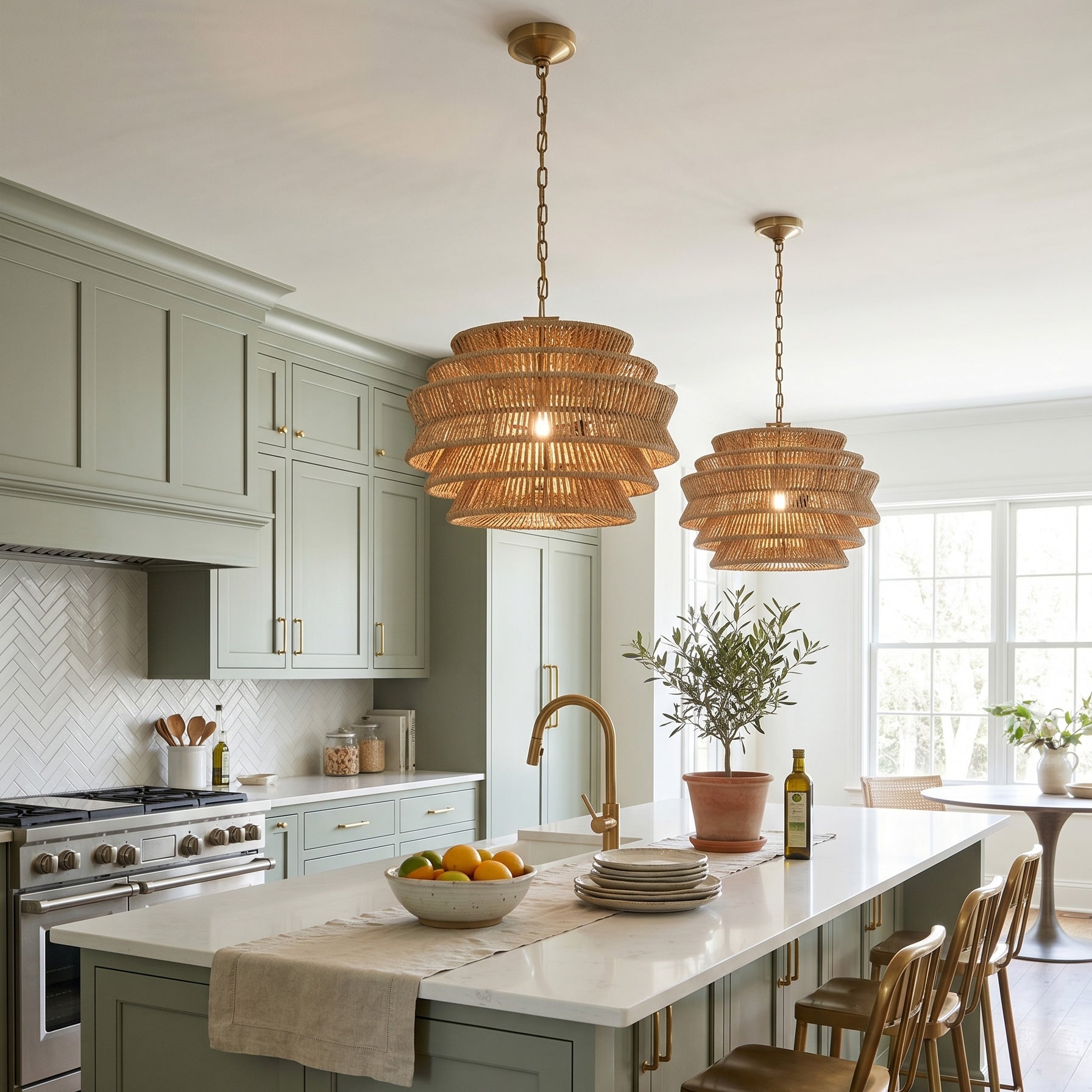 Antigua Rattan Drum Pendant Lamp