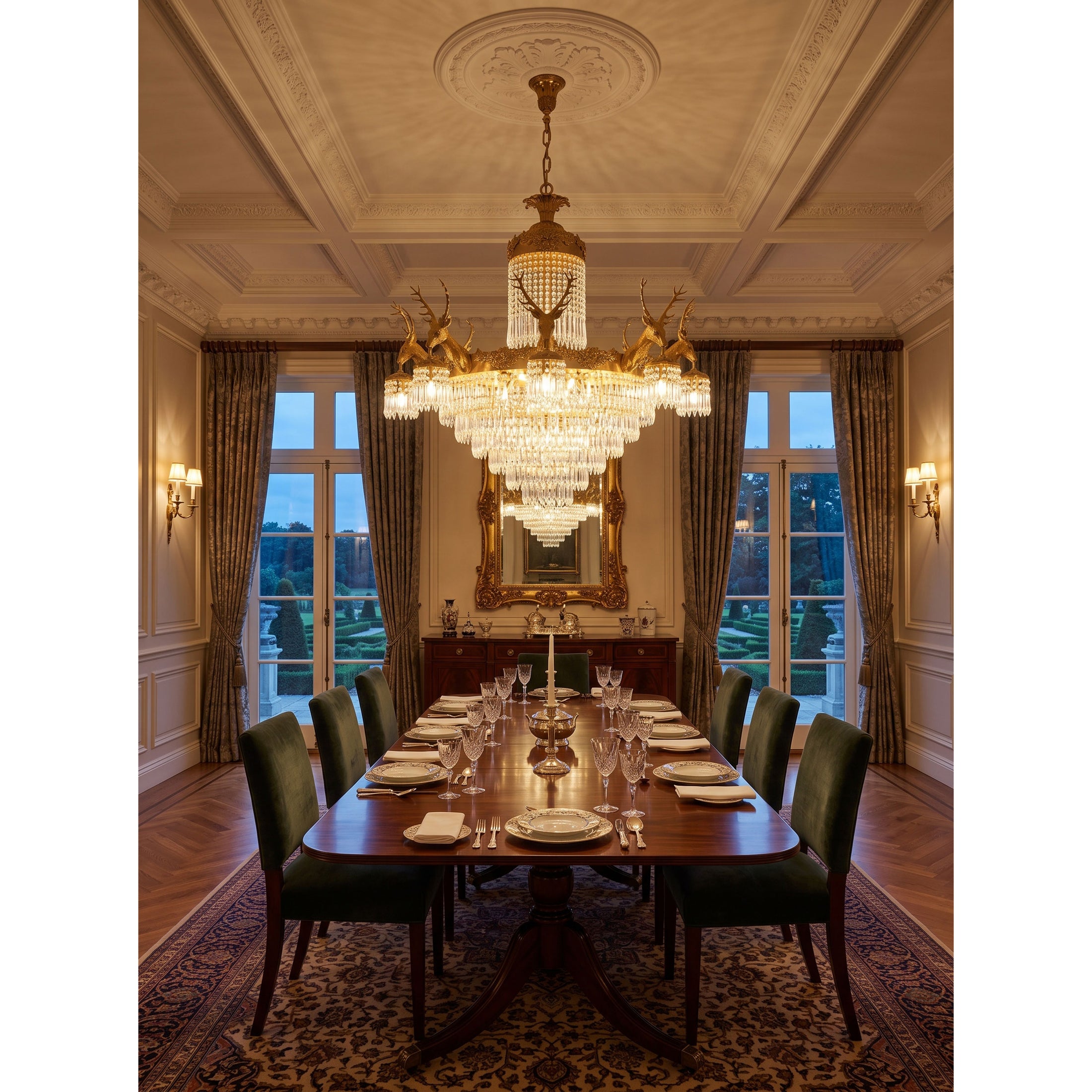 Antler Crystal Chandelier