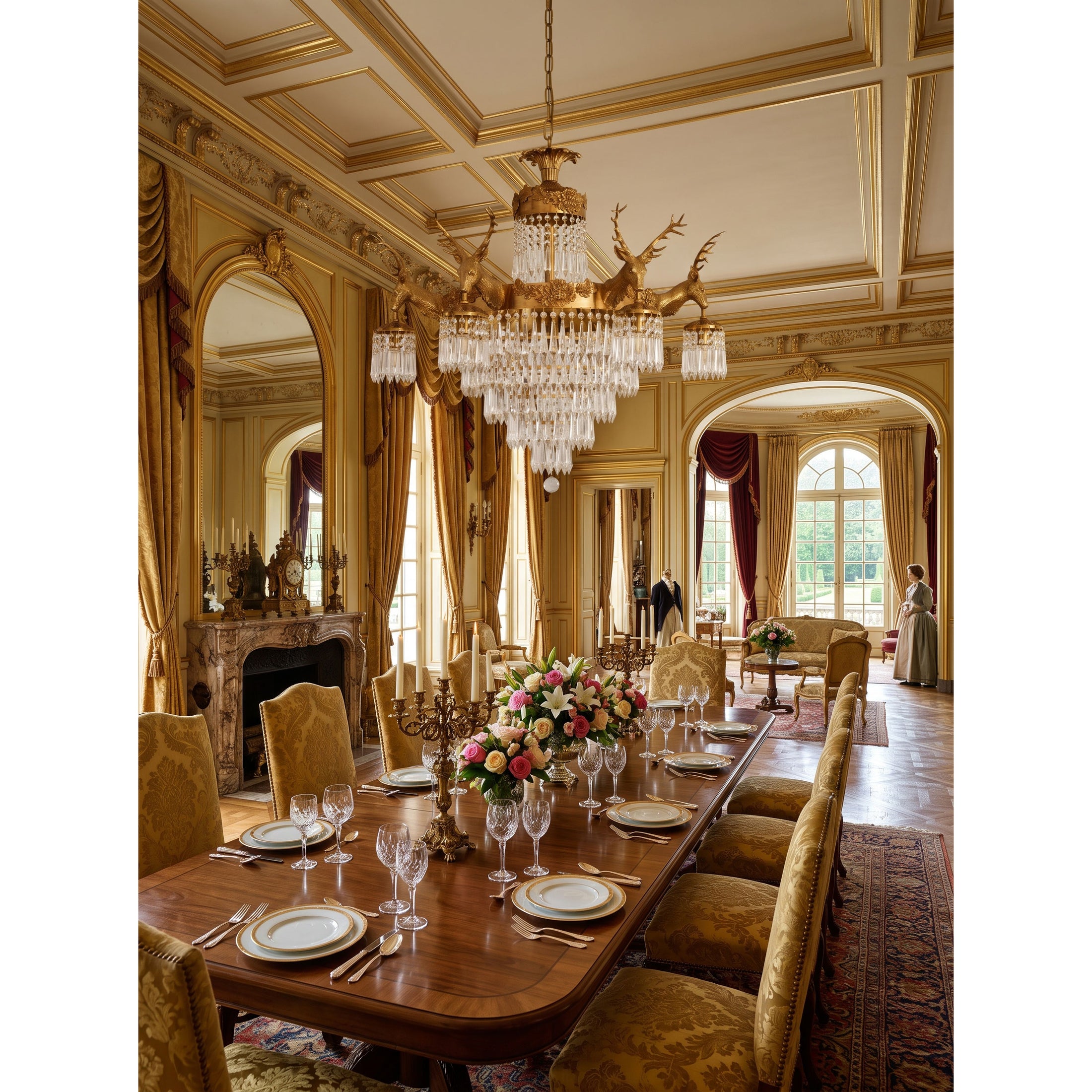 Antler Crystal Chandelier