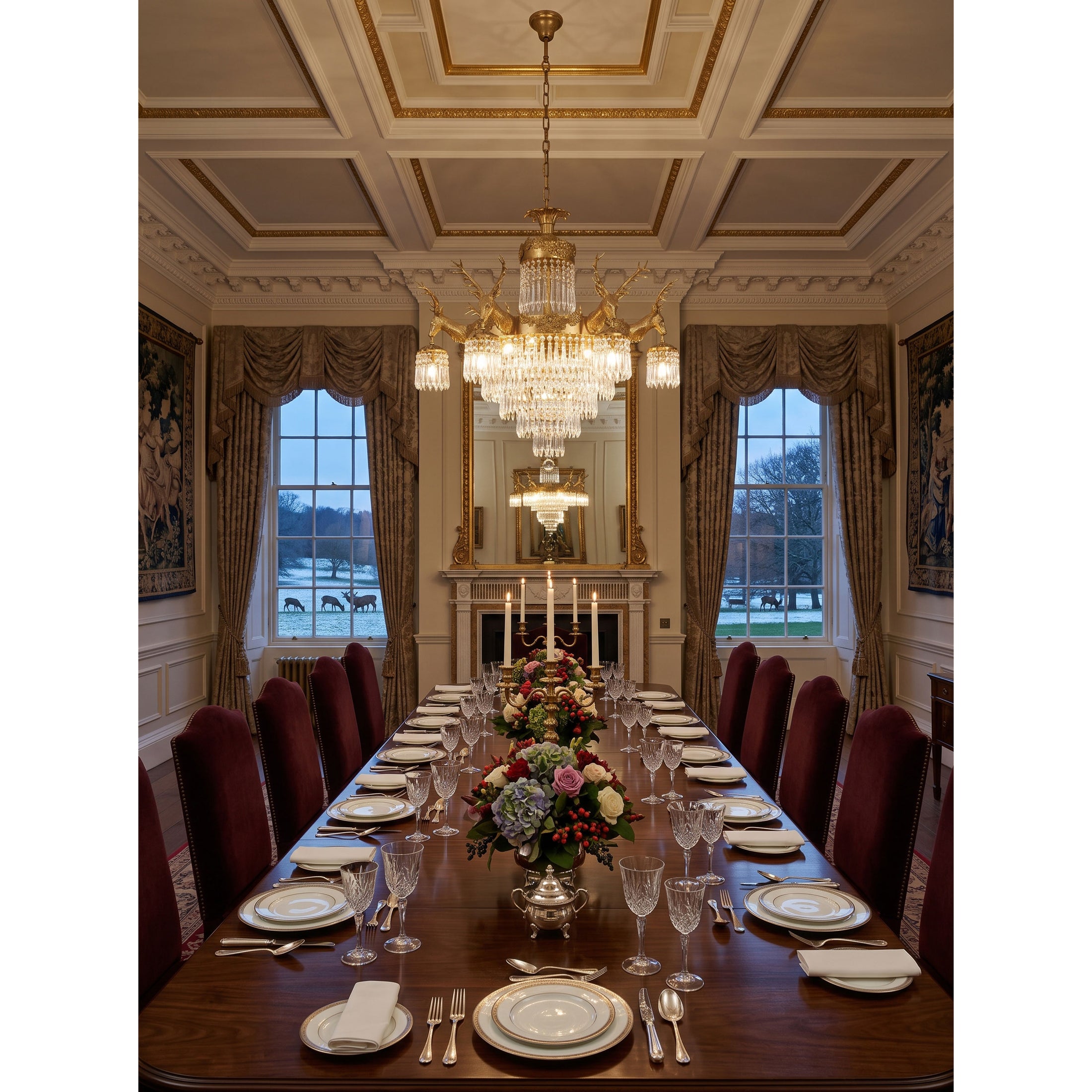 Antler Crystal Chandelier