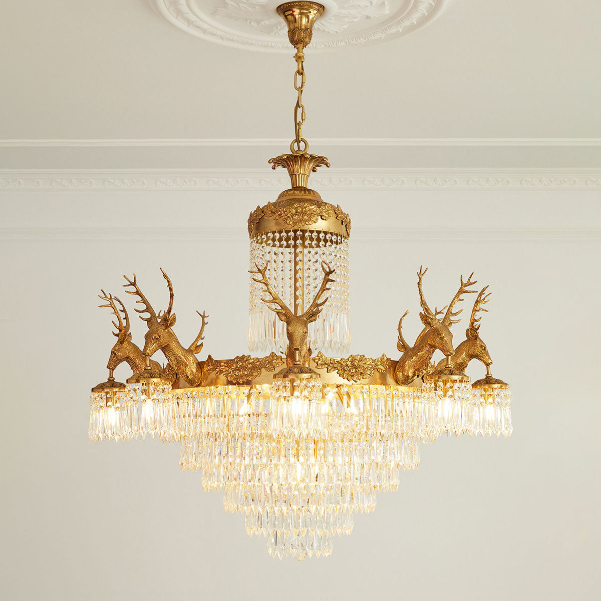 Antler Crystal Chandelier