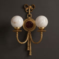 تحميل الصورة في عارض المعرض، Antoinette Bow & Tassel Alabaster Wall Sconce
