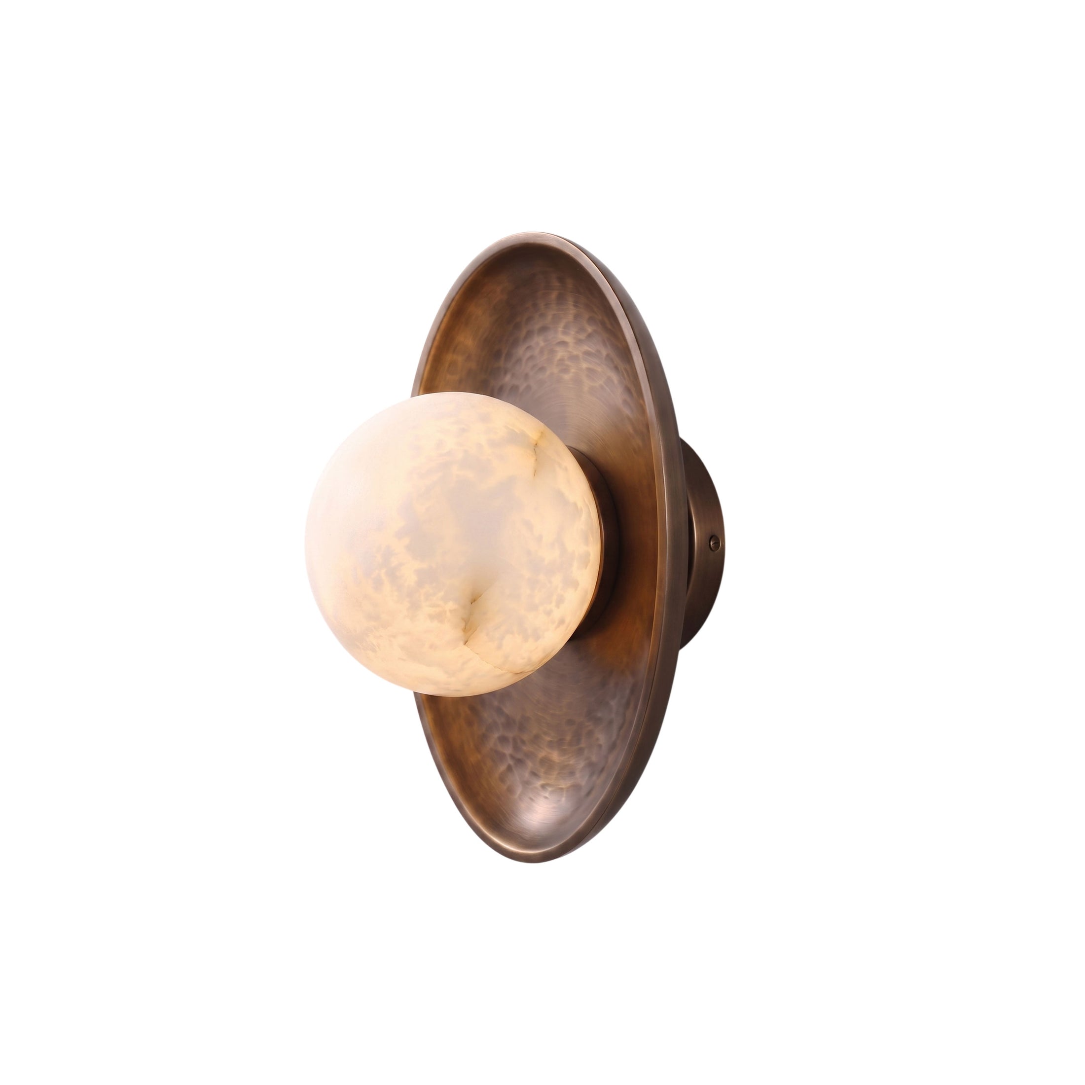 Aosta Disc Alabaster Wall Sconce