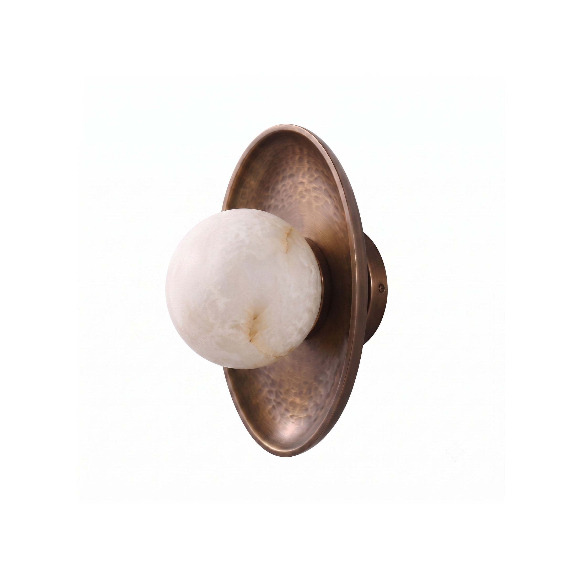 Aosta Disc Alabaster Wall Sconce