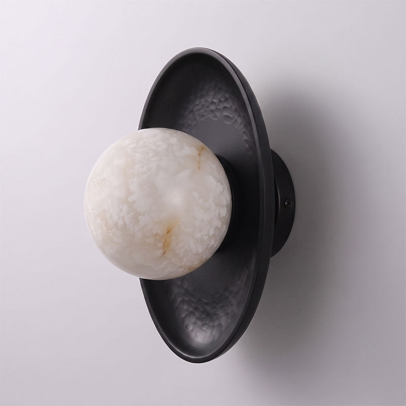 Aosta Disc Alabaster Wall Sconce