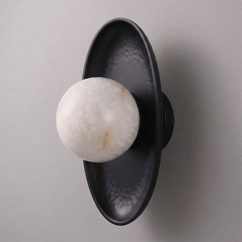 Aosta Disc Alabaster Wall Sconce