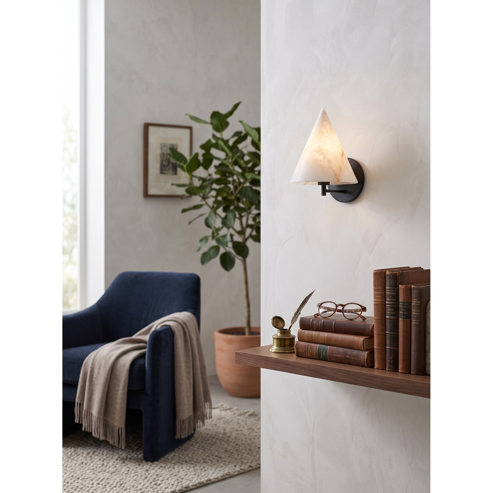 Apex Alabaster Wall Sconce