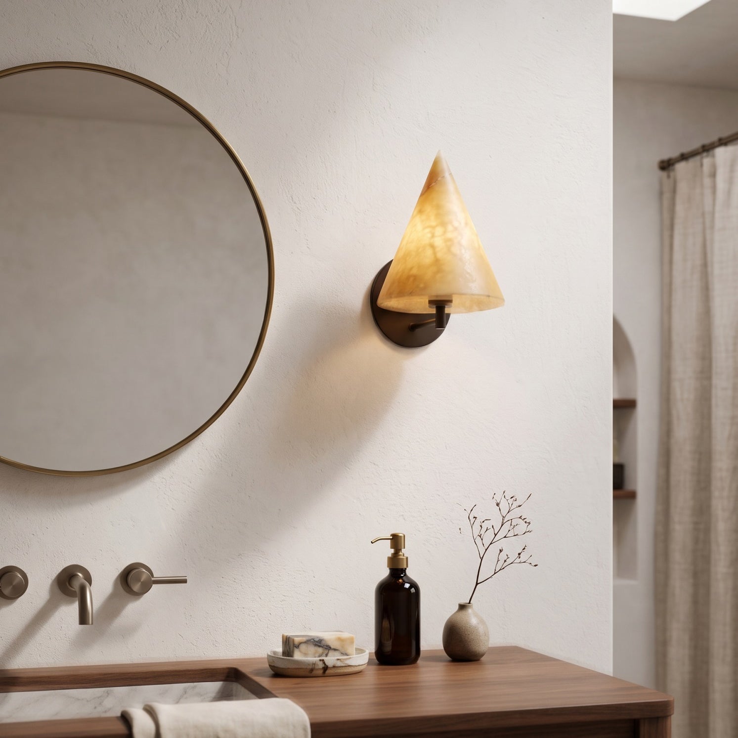 Apex Alabaster Wall Sconce