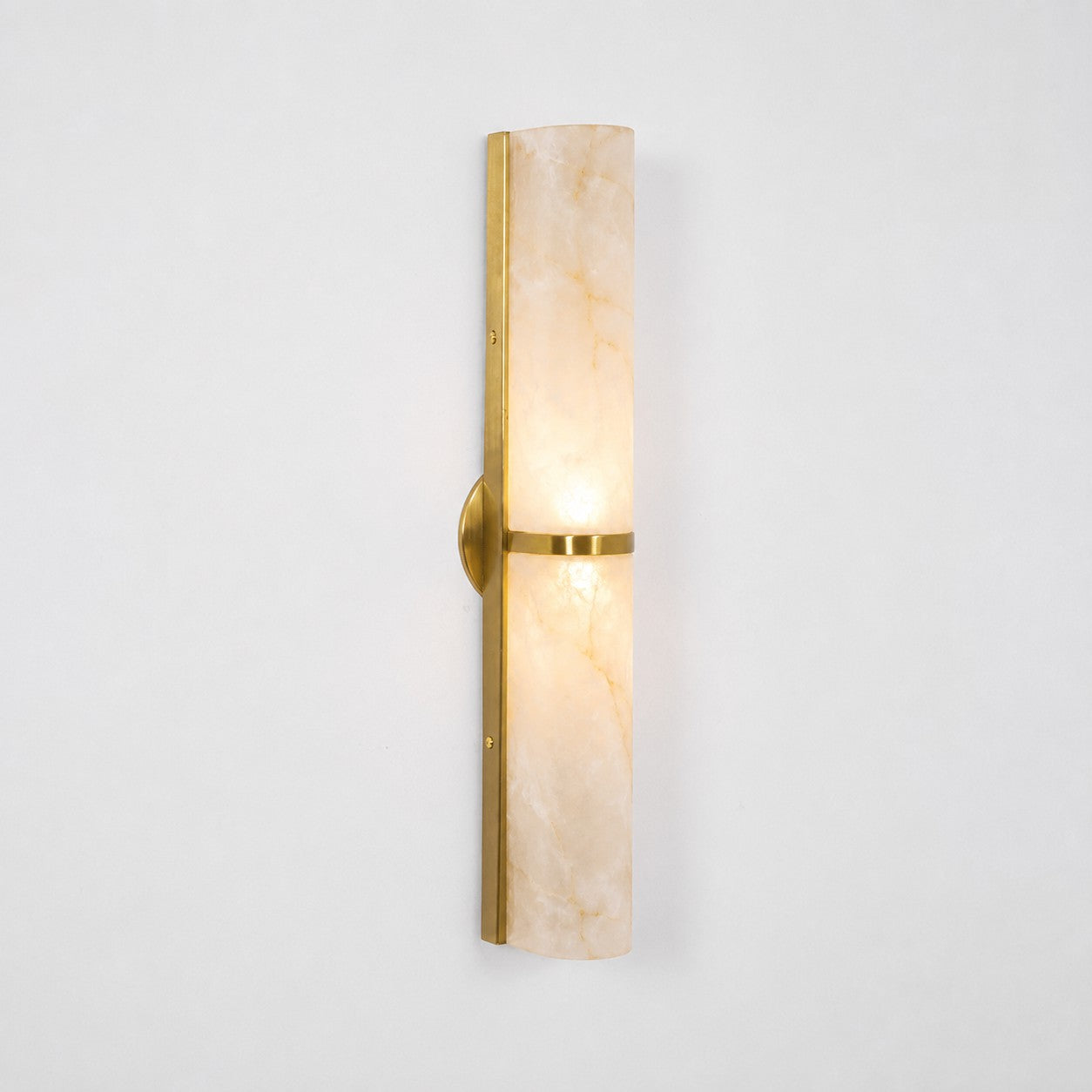Arched Alabaster Tube Wall Sconce