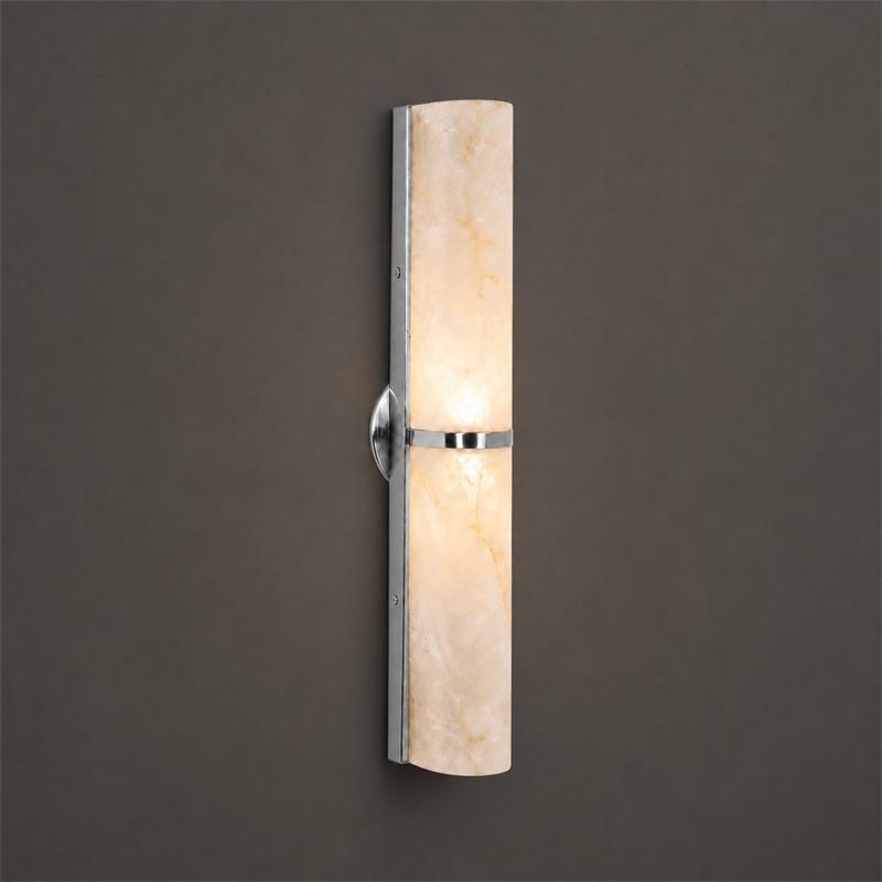 Arched Alabaster Tube Wall Sconce