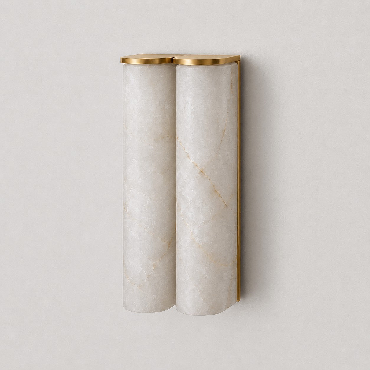 Arched Alabaster Tube Wall Sconce