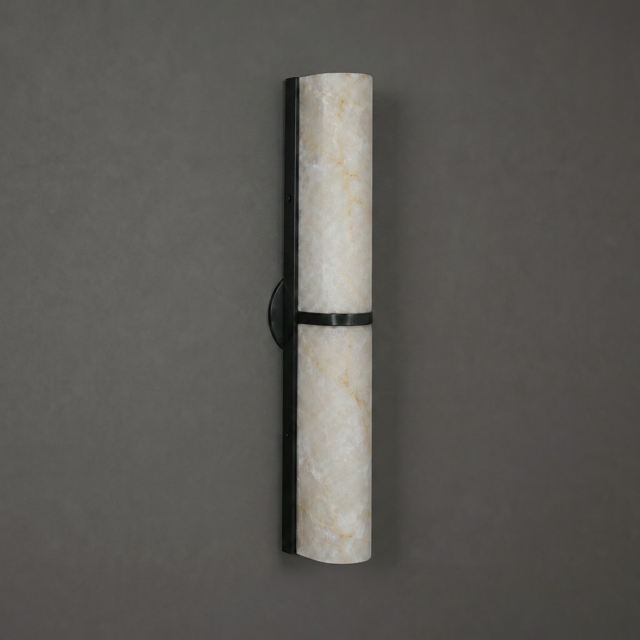 Arched Alabaster Tube Wall Sconce