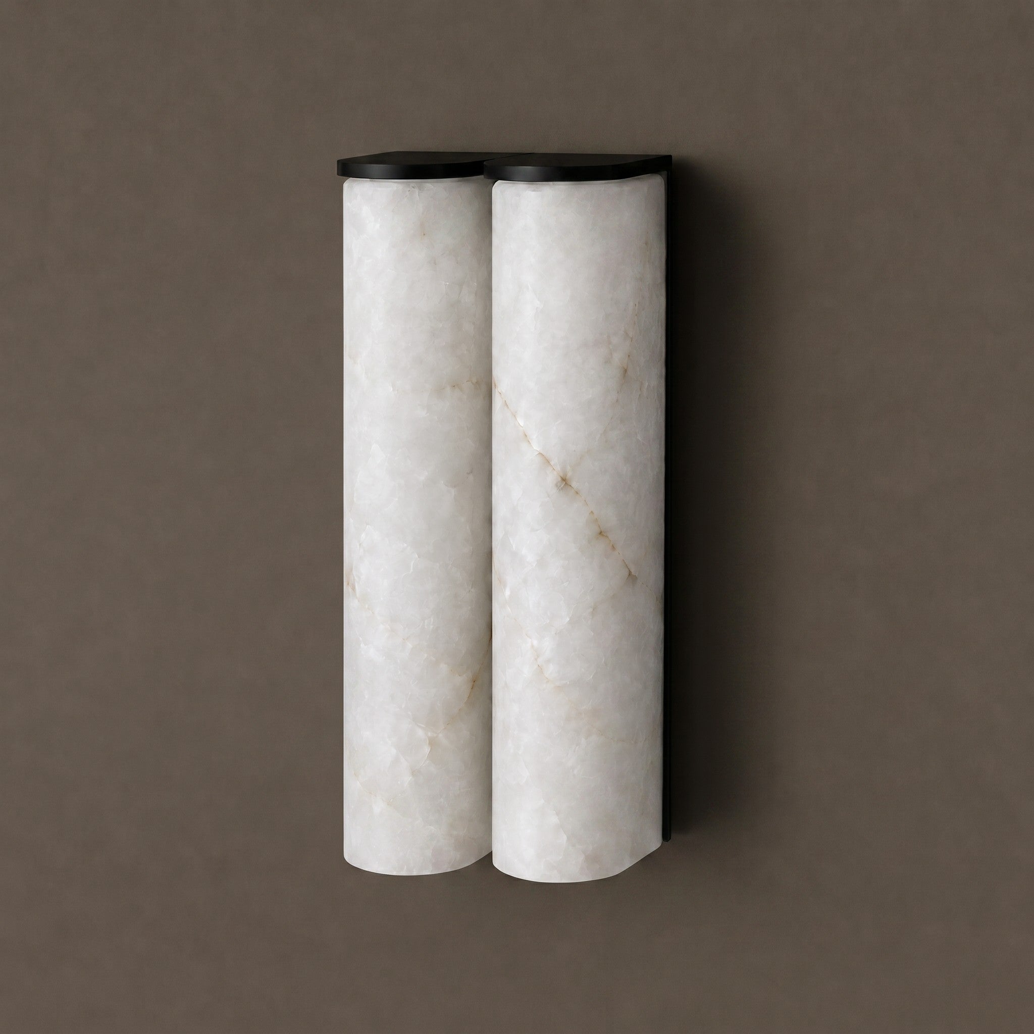 Arched Alabaster Tube Wall Sconce