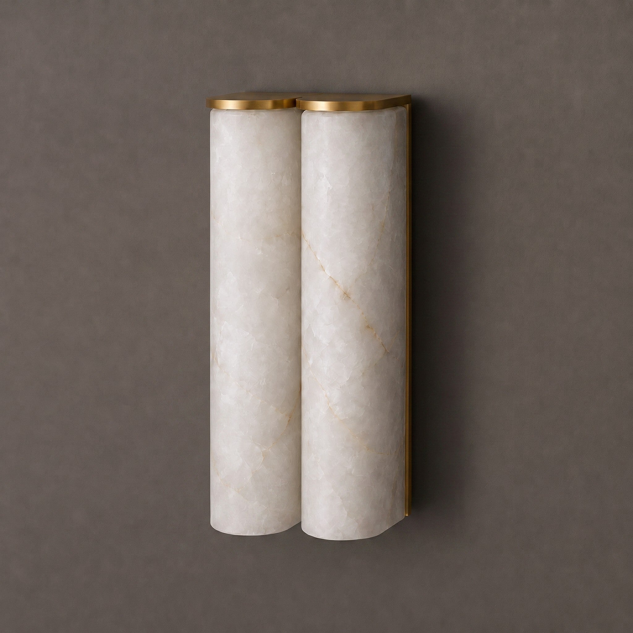 Arched Alabaster Tube Wall Sconce