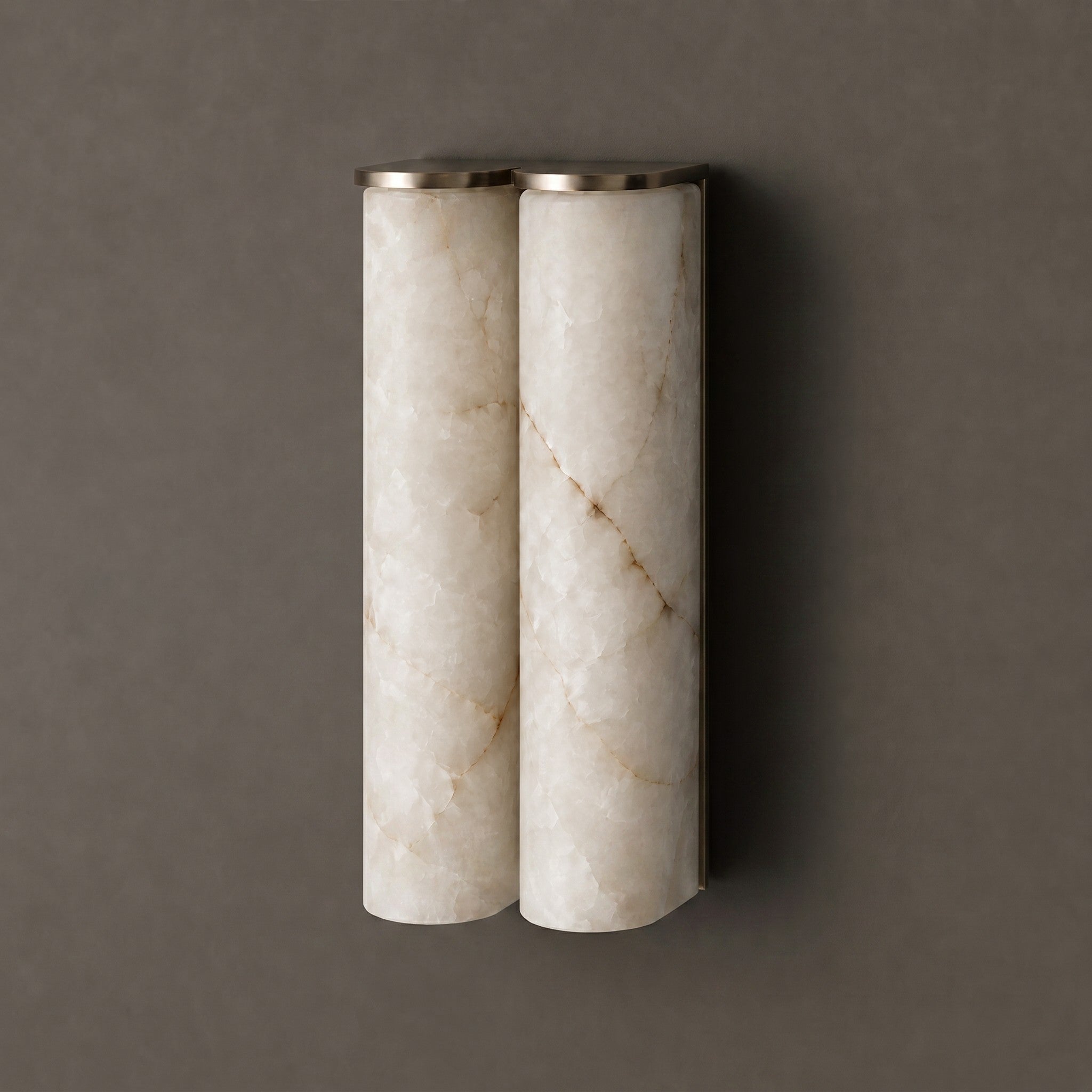 Arched Alabaster Tube Wall Sconce